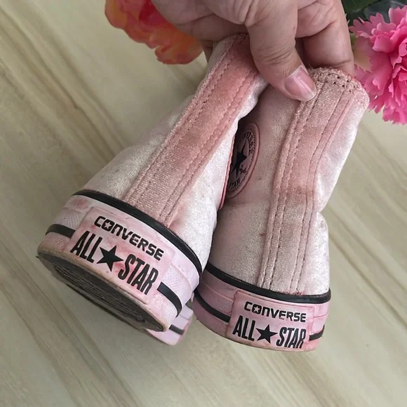High top “velvet” converse pink - Picture 5 of 7